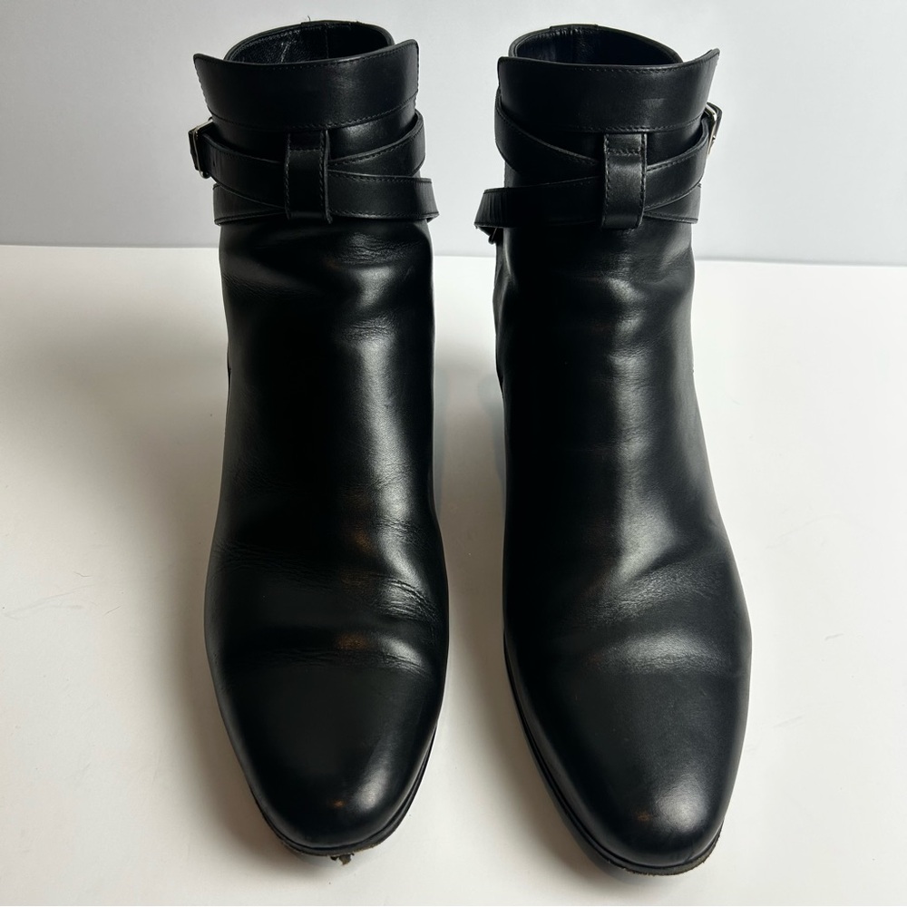 Saint Laurent Paris Black leather Jodhpur ankle boot size: 11 - Picture 2 of 14